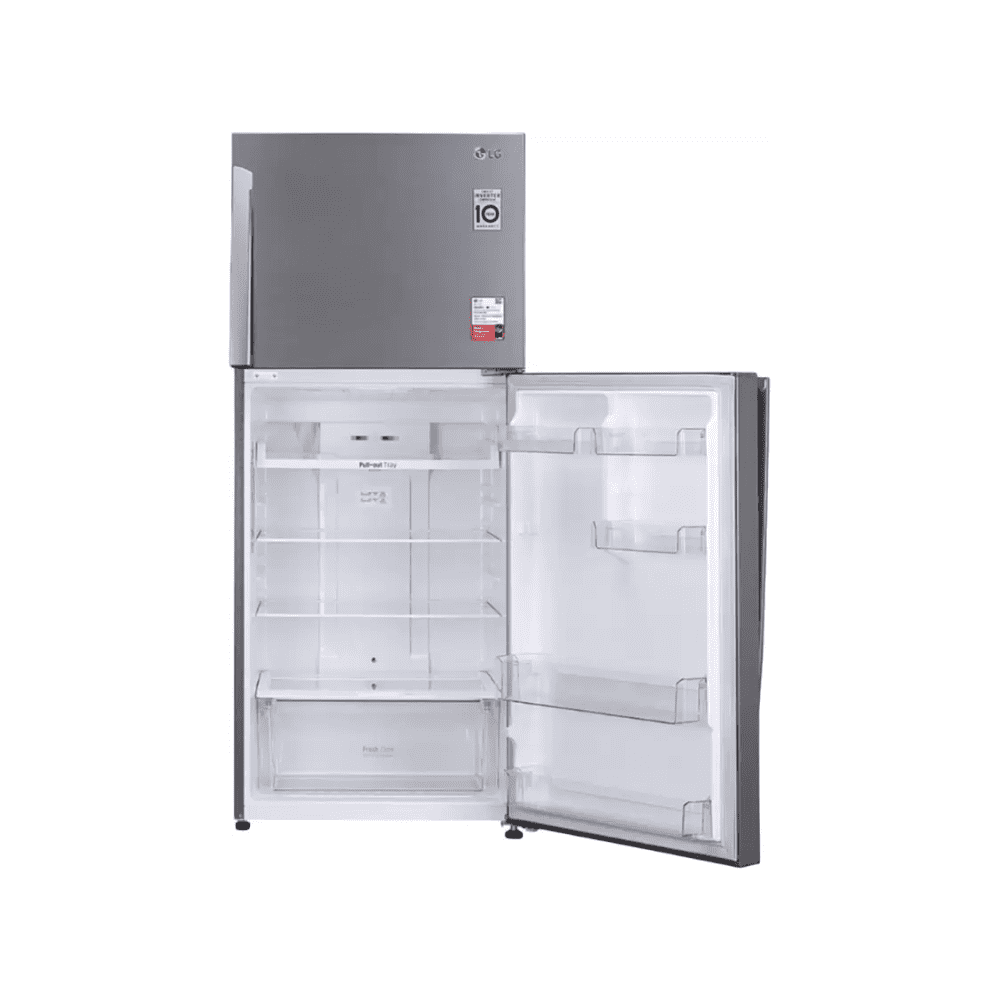 LG 437 Ltrs 2 Star Inverter Frost Free Double Door Refrigerator (GL-T432APZY, Shiny Steel)