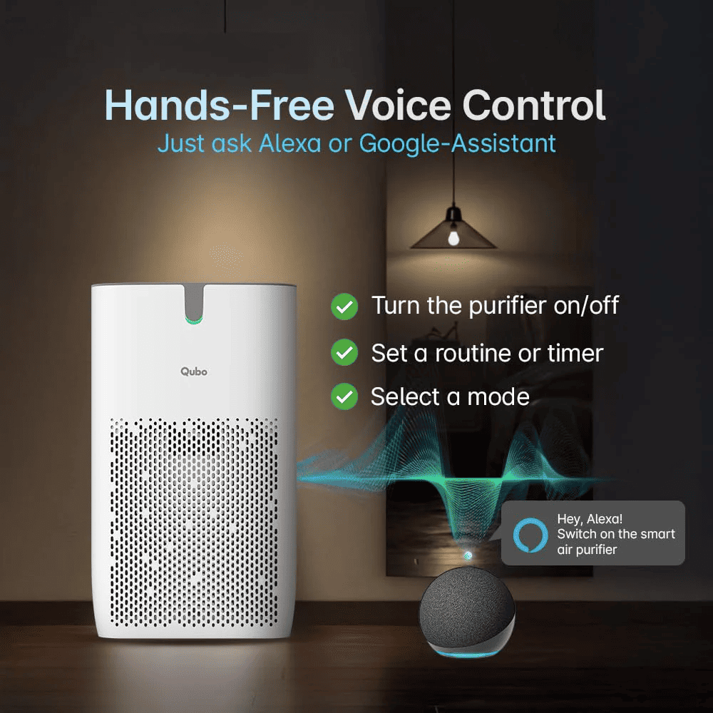 Qubo Q400 Smart Room Air Purifier with HEPA 13 Filter (400 Sqft,White)