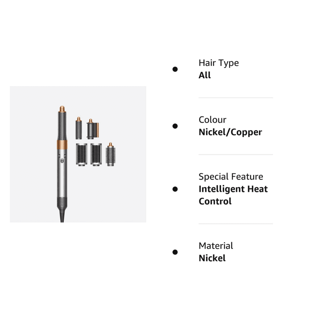 Dyson 400706-01, Airwrap Multi-Styler Complete Travel Pouch Gift Edition, (Nickel & Copper)