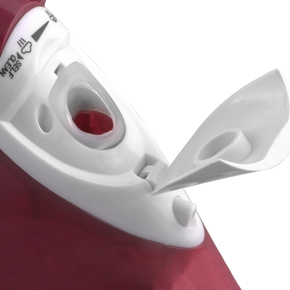 Morphy Richards Plastic Glide, 1250 Watts Steam Iron with Steam Burst, Non-Stick Coated Soleplate (White & Red)