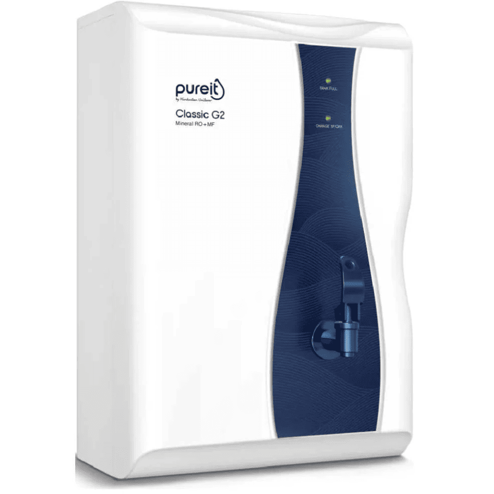 Pureit 7 Ltrs Storage RO+UV+MF Wall Mountable Water purifier (Cassic G2 RO-11999, Blue & White)