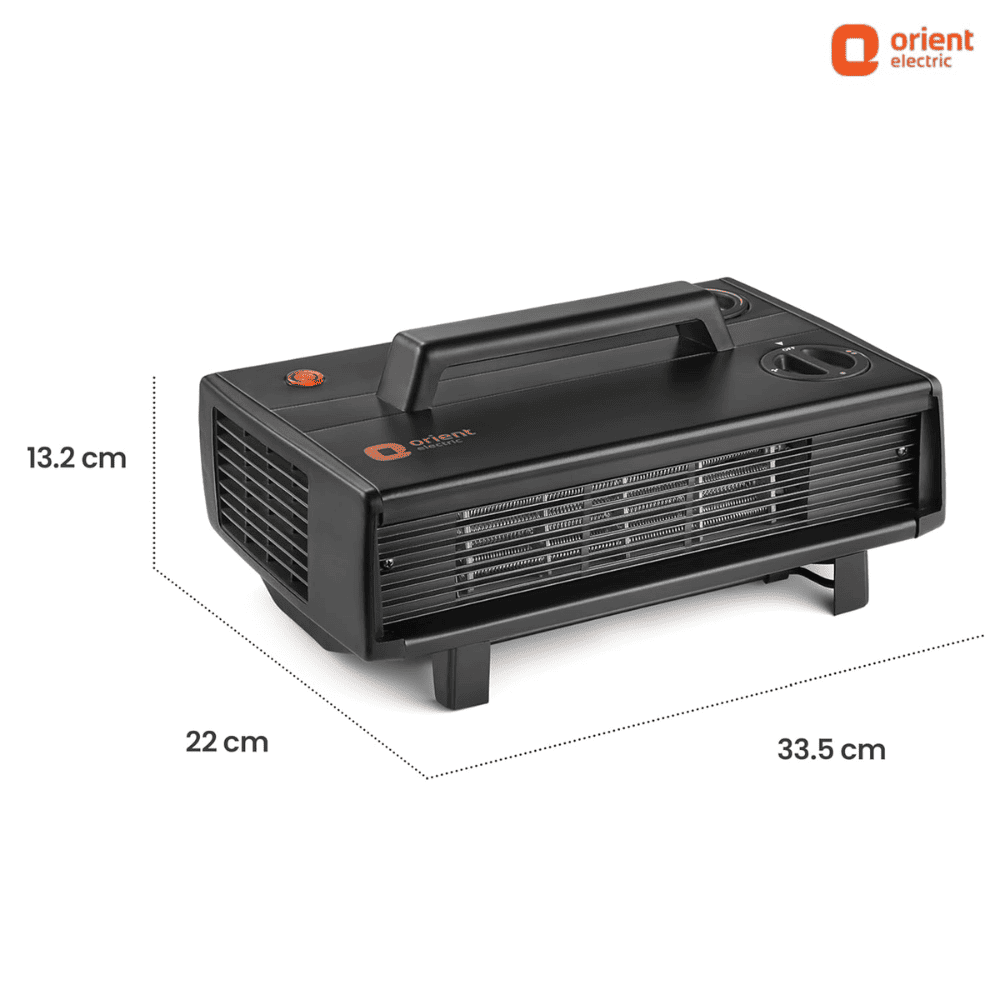 Orient 2000 Watts Electric Heat Convector Compact Room Heater (HC2004D, Black)