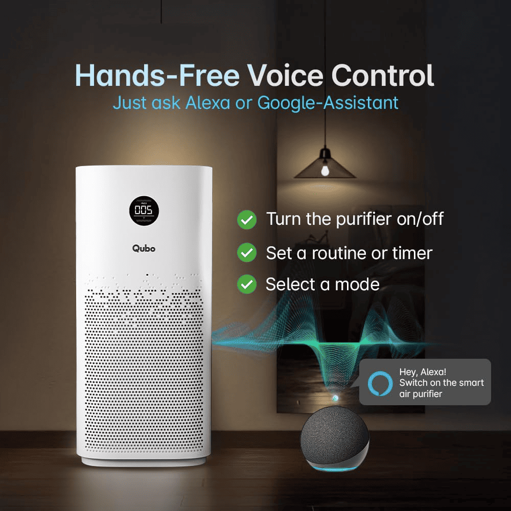 Qubo Q1000 Smart Air Purifier with HEPA H13 and Ultra-Quiet BLDC Motor (1000 Sqft,White)