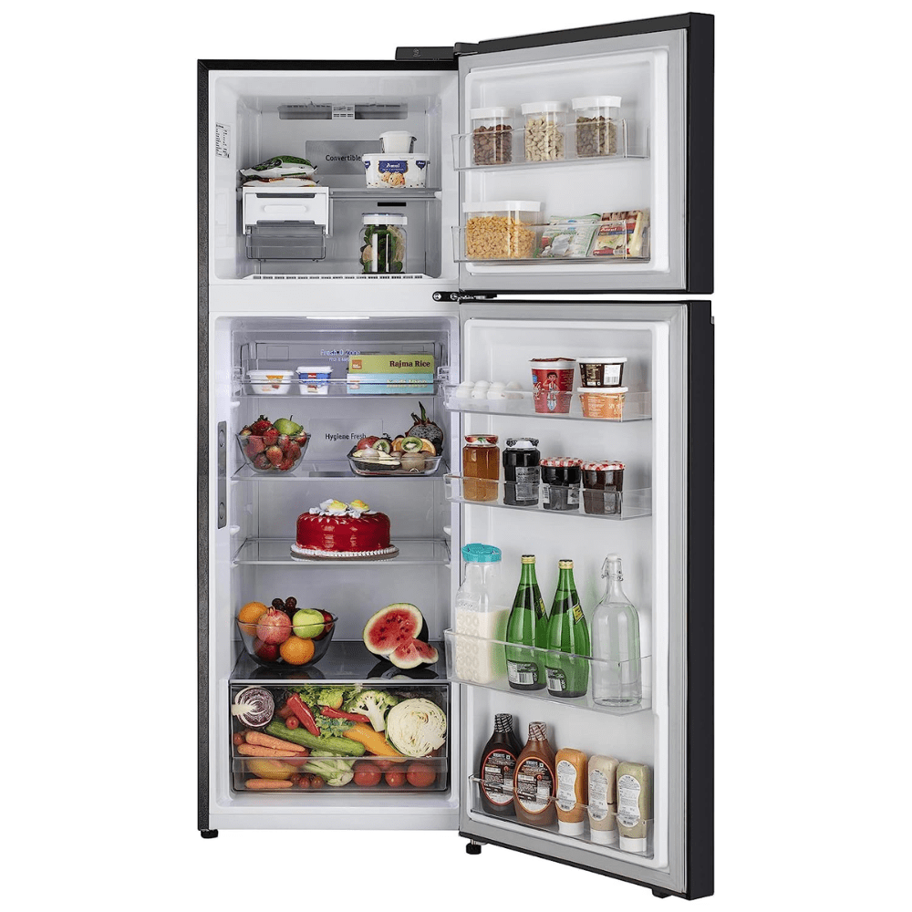 LG 360 Ltrs 3 Star Smart Wi-Fi +Inverter Frost Free Double Door Refrigerator (GL-T382VESX, Ebony Sheen)