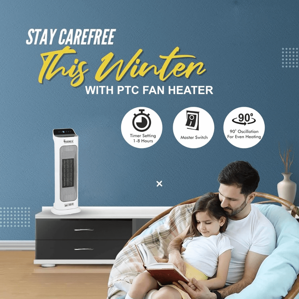 Warmex  2000 Watts Room Heater with Touch Control Digital Display (ARDOUR White)