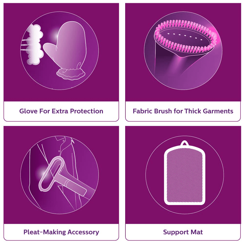 Philips GC523/60, 1600 Watt Standing Garment Steamer Double Pole (White & Gold)