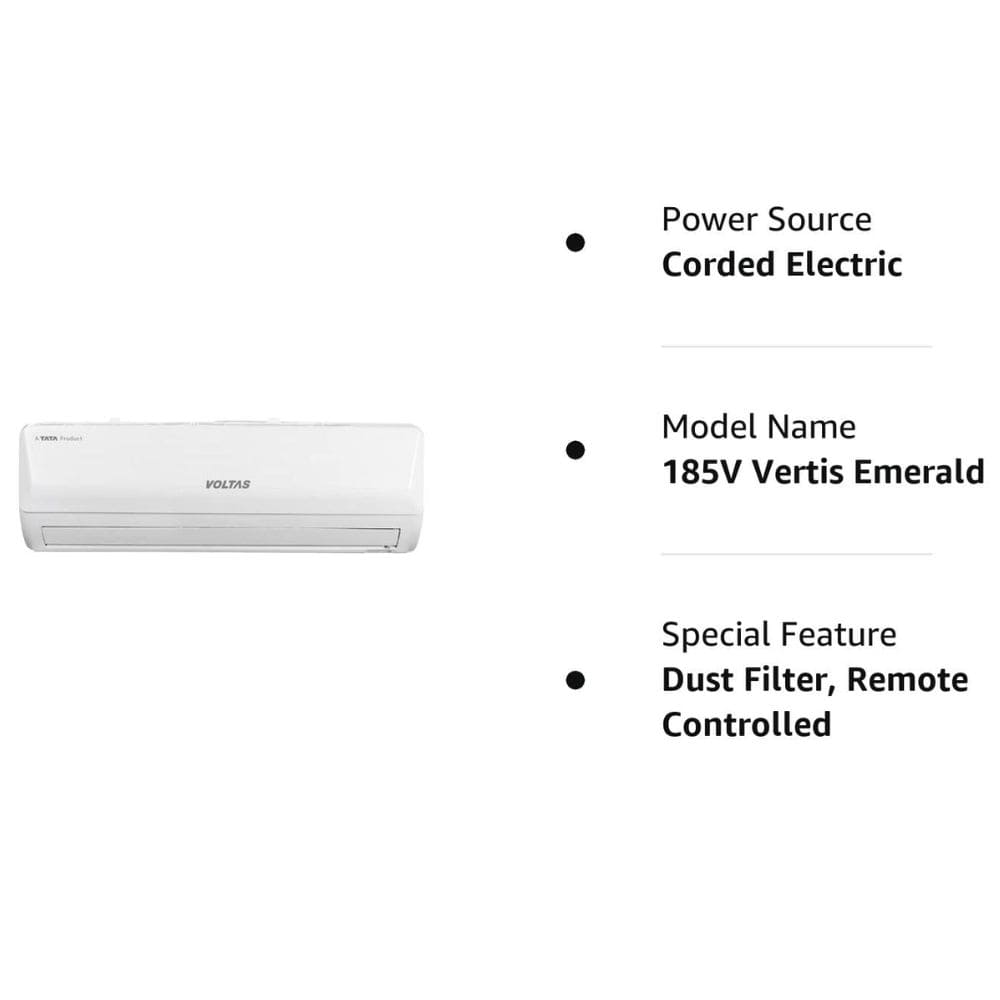 Voltas 1.5 ton 5 Star Inverter Split, Air Conditioner (185V Vertis)