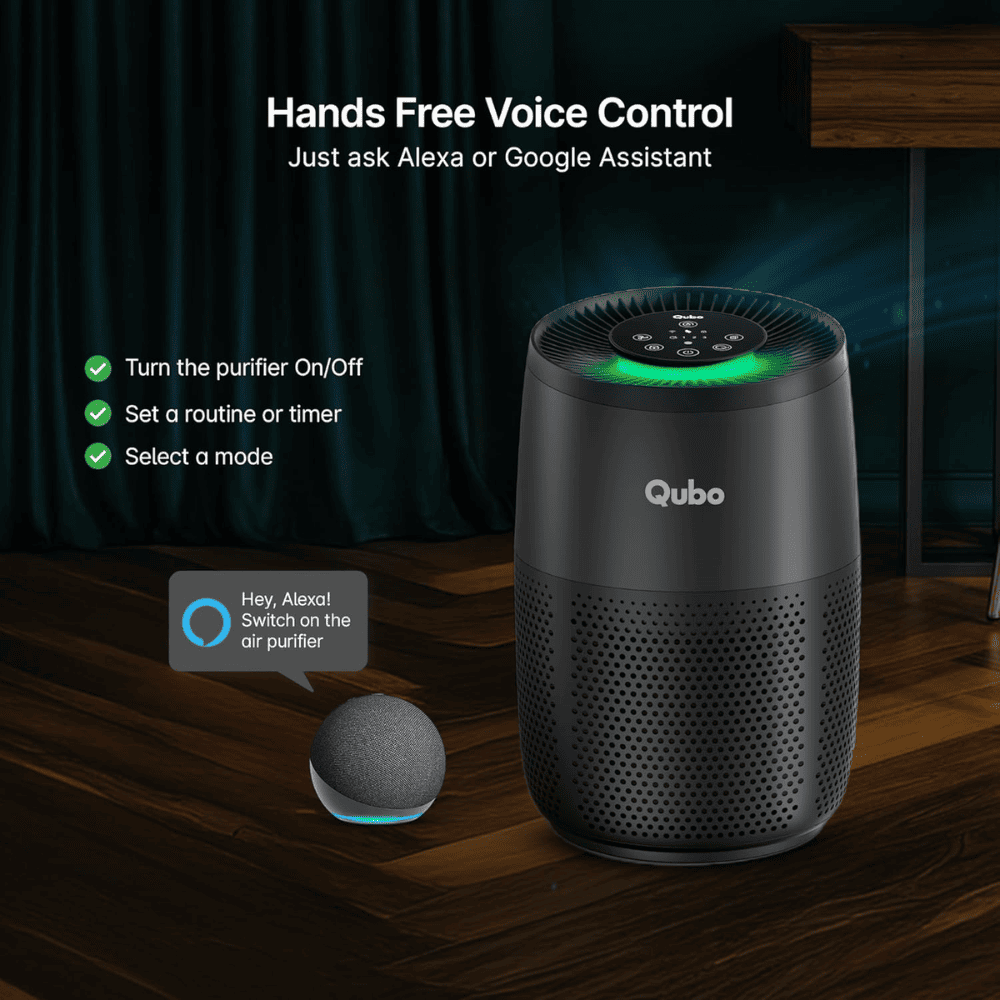 Qubo R250 Smart Room Air Purifier with HEPA 13 Filter (250 Sqft, Black)