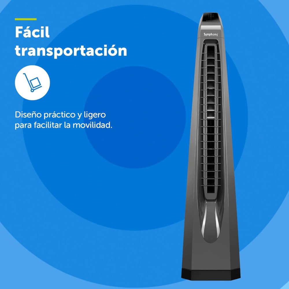 Symphony Bladeless Technology Touchscreen Control Panel Tower Fan (Surround-I)