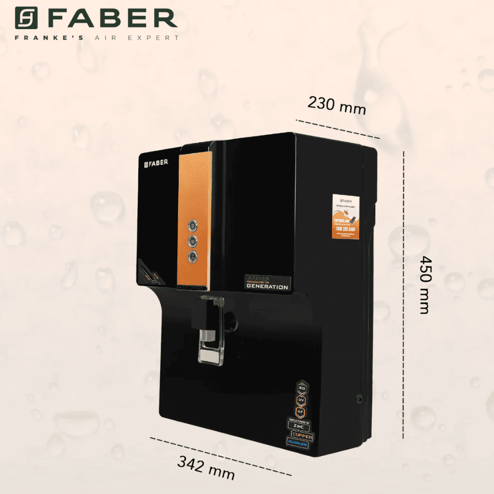 Faber FWP Health Guard, 6 Ltrs Storage, RO + UV + MAT + Vitamin C Water Purifier, White