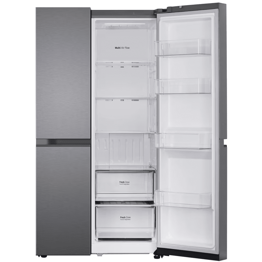 LG 650 Ltrs 3 Star, Inverter Frost Free, Side-by-Side Refrigerator (GL-B257JDS3)
