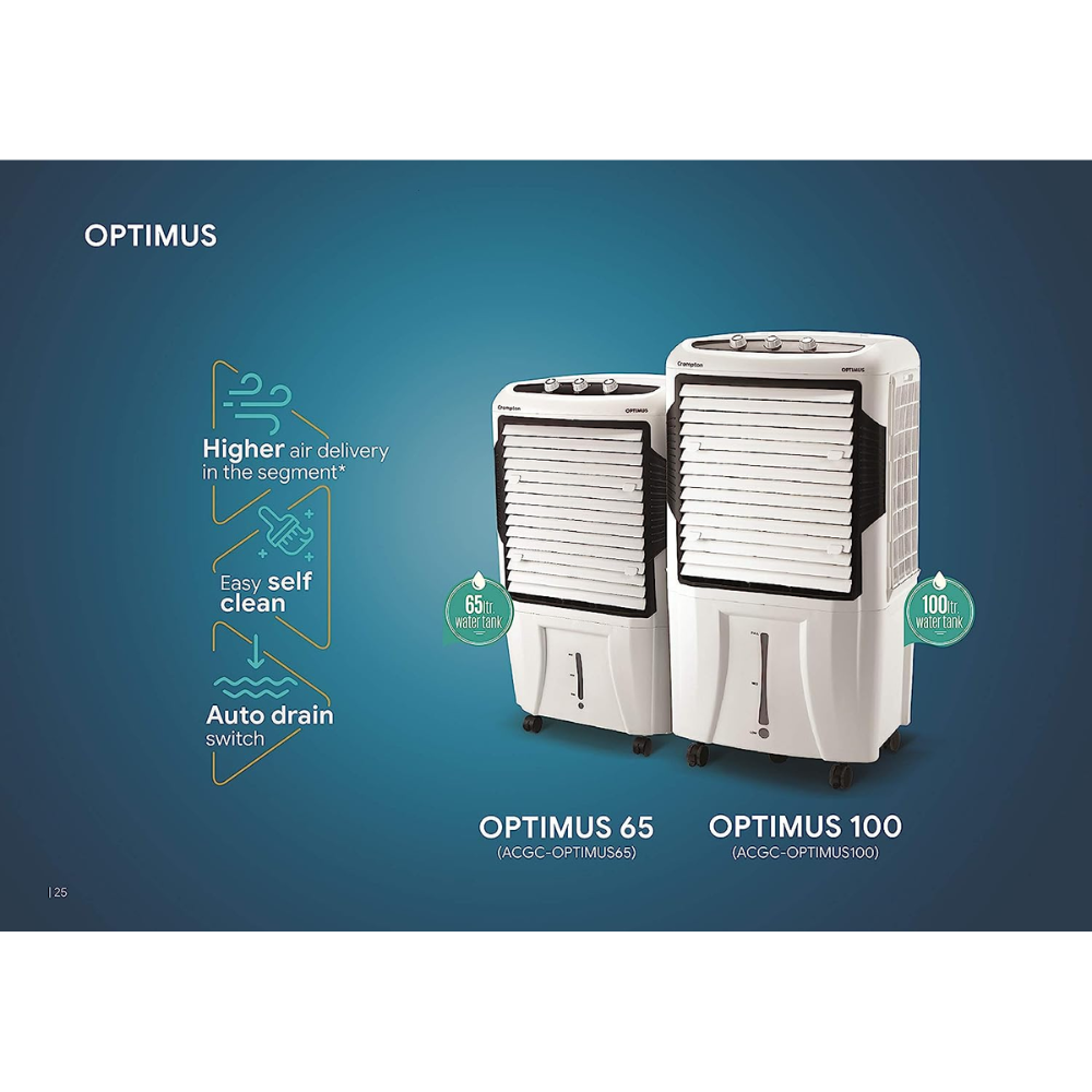 Crompton 100 Litres Desert Air Cooler (OPTIMUS 100)
