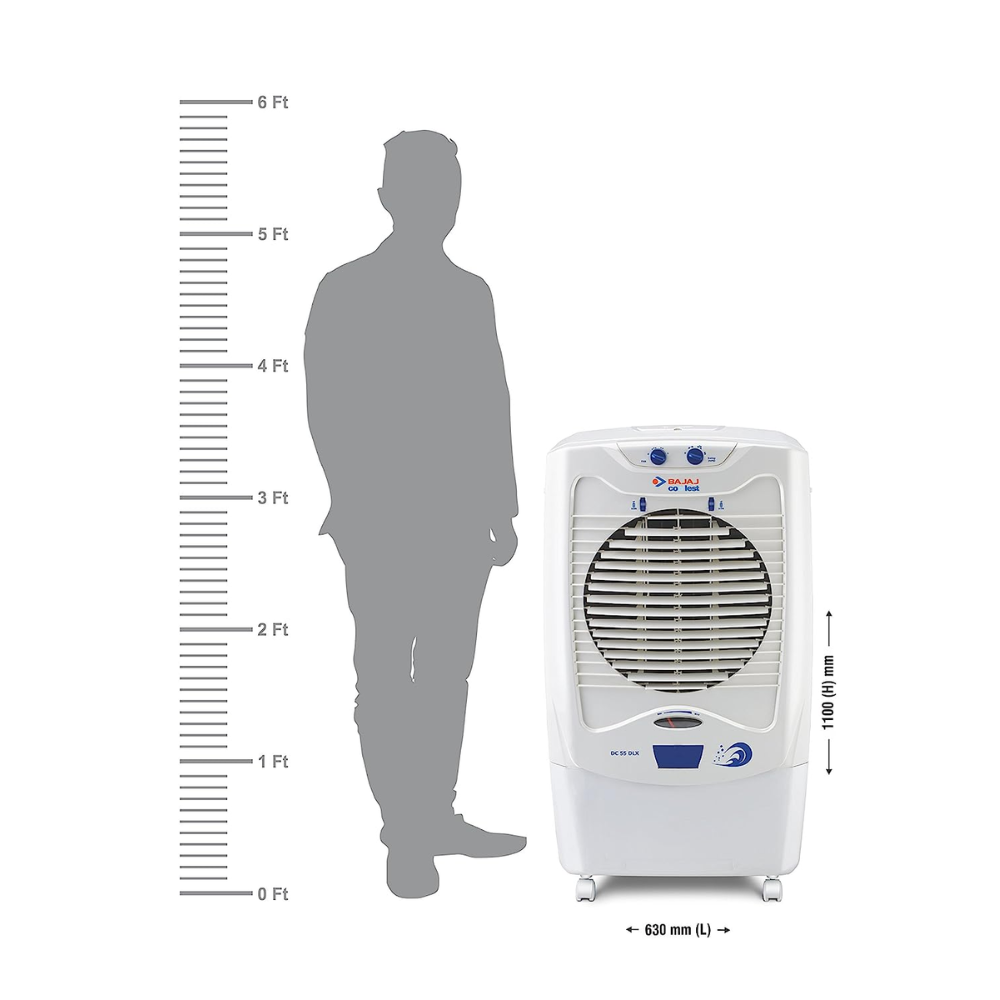 Bajaj 55 Ltrs Portable Desert Home Air Cooler (DC55 DLX New)