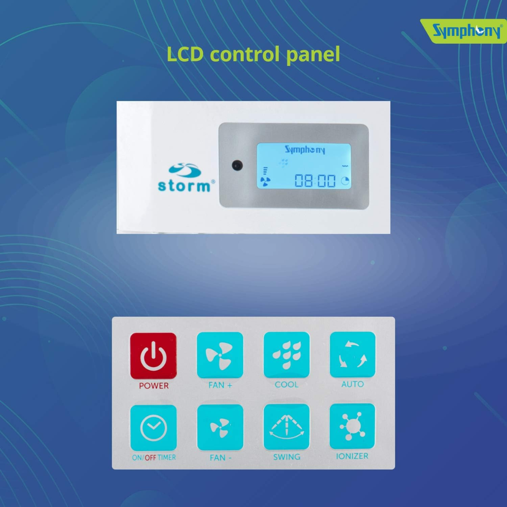 Symphony 70 Ltrs Freestanding Tower Room Air Cooler (STORM 70I)