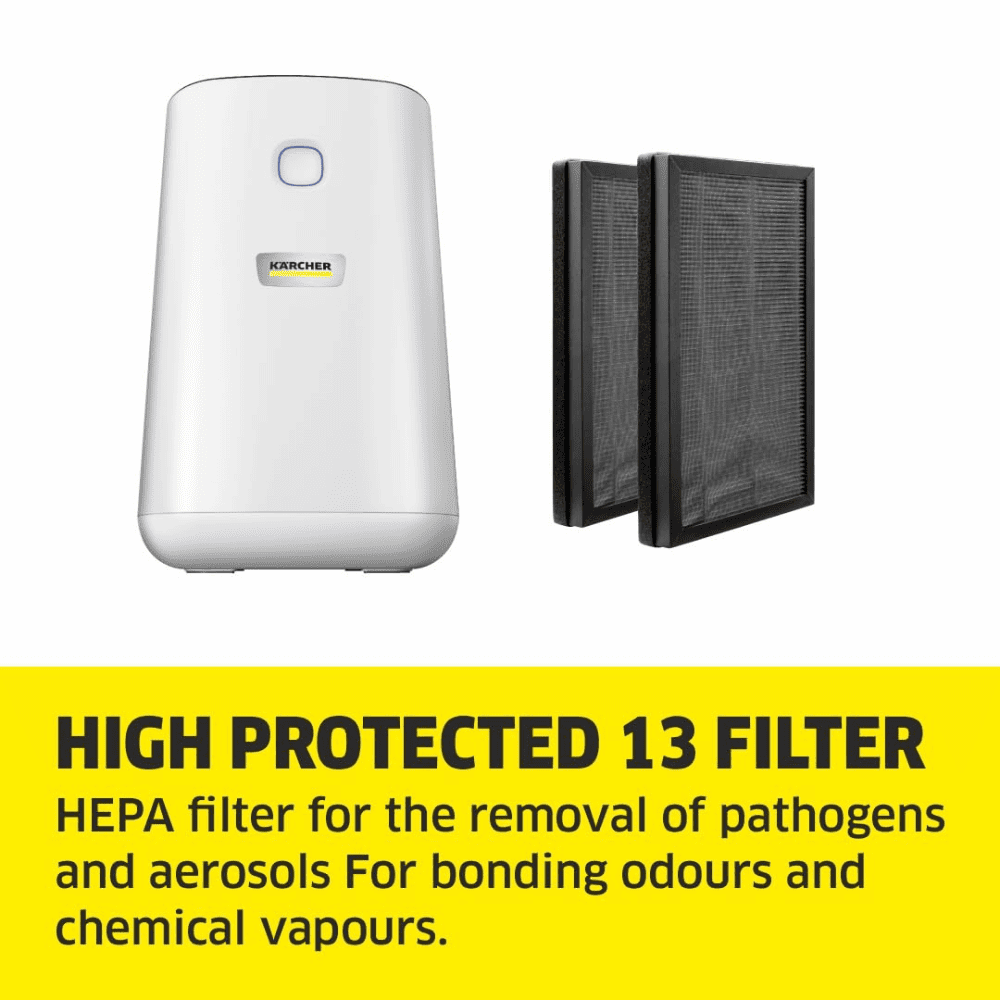 Karcher AF20 Dual H13 HEPA & Activated Carbon Filters Air Purifier with Air Quality Display