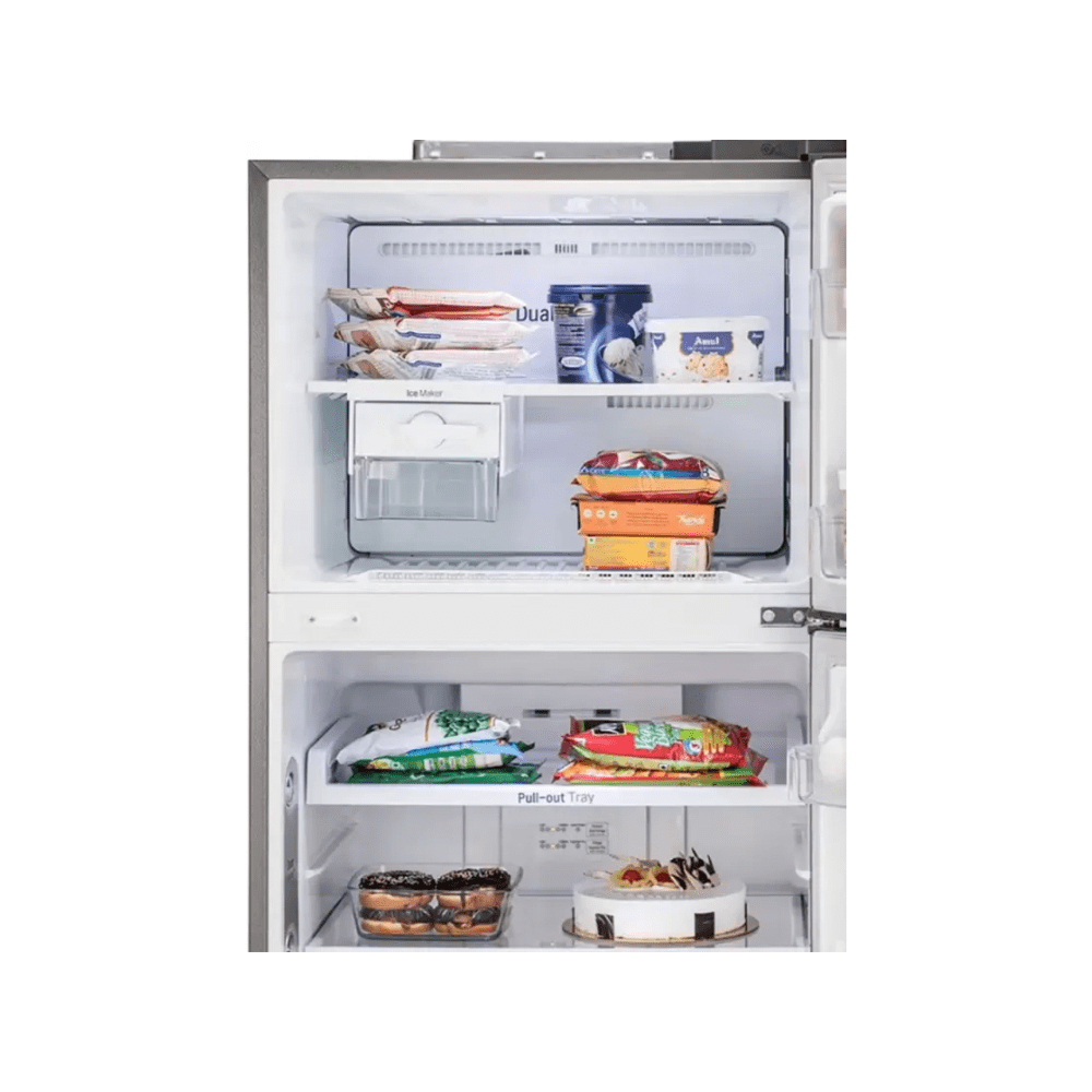 LG 437 Ltrs 2 Star Inverter Frost Free Double Door Refrigerator (GL-T432APZY, Shiny Steel)