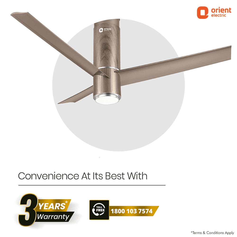 Orient AEROSLIM, 1200mm 3 Blade Decorative Metallic Ceiling Fan