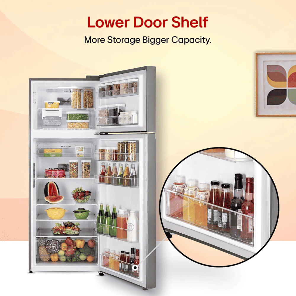 LG 466 Ltrs 1 Star, Inverter Frost Free, Double Door Refrigerator (GL-T492NPZR)