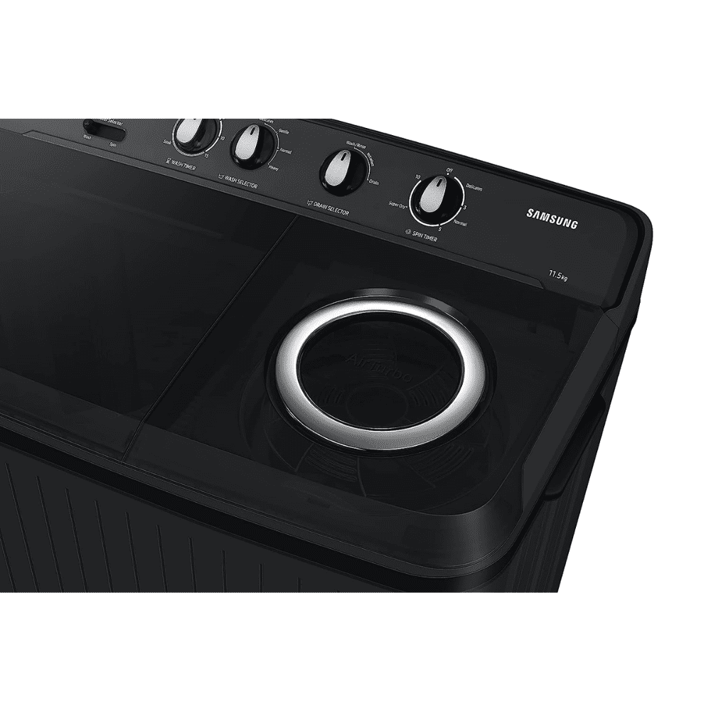 Samsung 11.5 Kg 5 Star Semi-Automatic Top Load Washing machine (WT11A4260GD,Black & White)