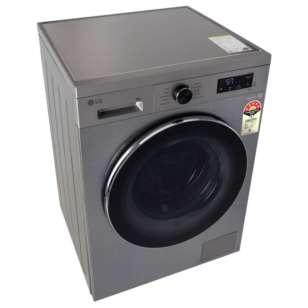 LG 8 Kg 5 Star Fully-Automatic Front Load Washing machine (FHB1208Z4P,Black)
