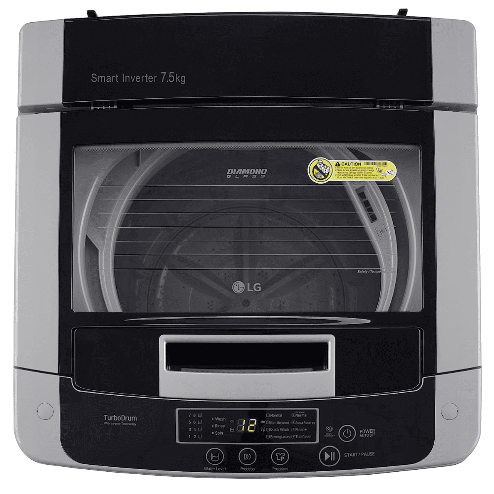 LG 7.5 Kg 5 Star Smart Inverter Fully-Automatic Top Load Washing machine (T75SKSF1ZA, Middle Silver)