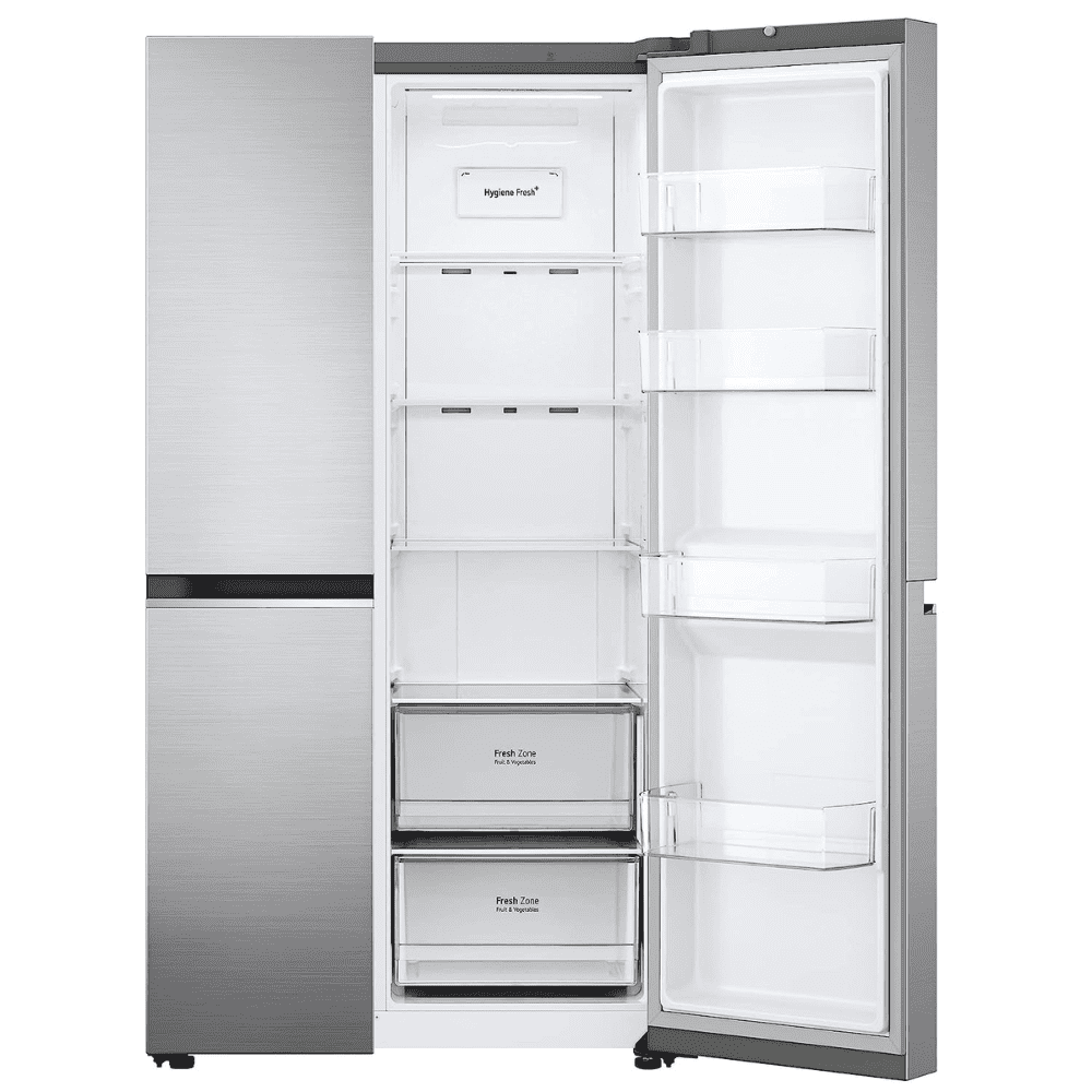 LG 694 Ltrs 5 Star Smart Frost Free Side by Side Refrigerator (GC-B257SLUV, Platinum Silver)