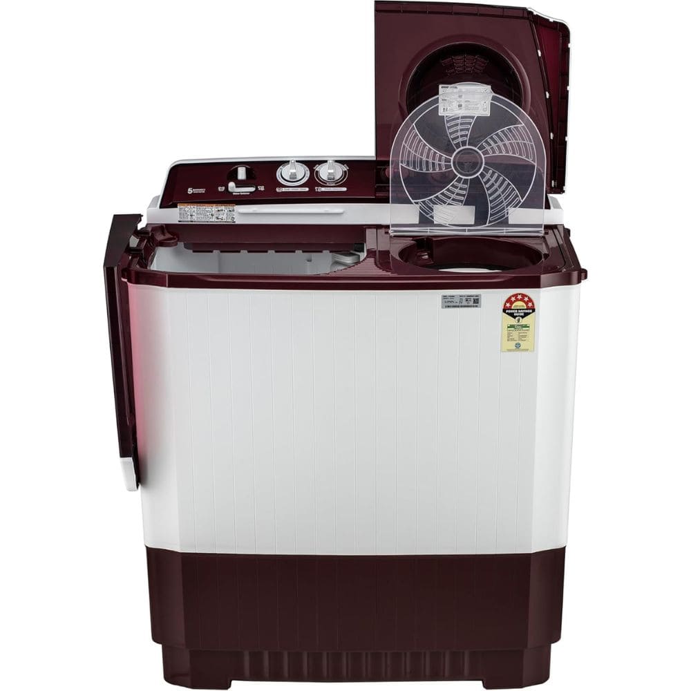 LG 10.5 Kg 5 Star Semi-Automatic Top Load Washing machine (P105ASRAZ, Maroon)