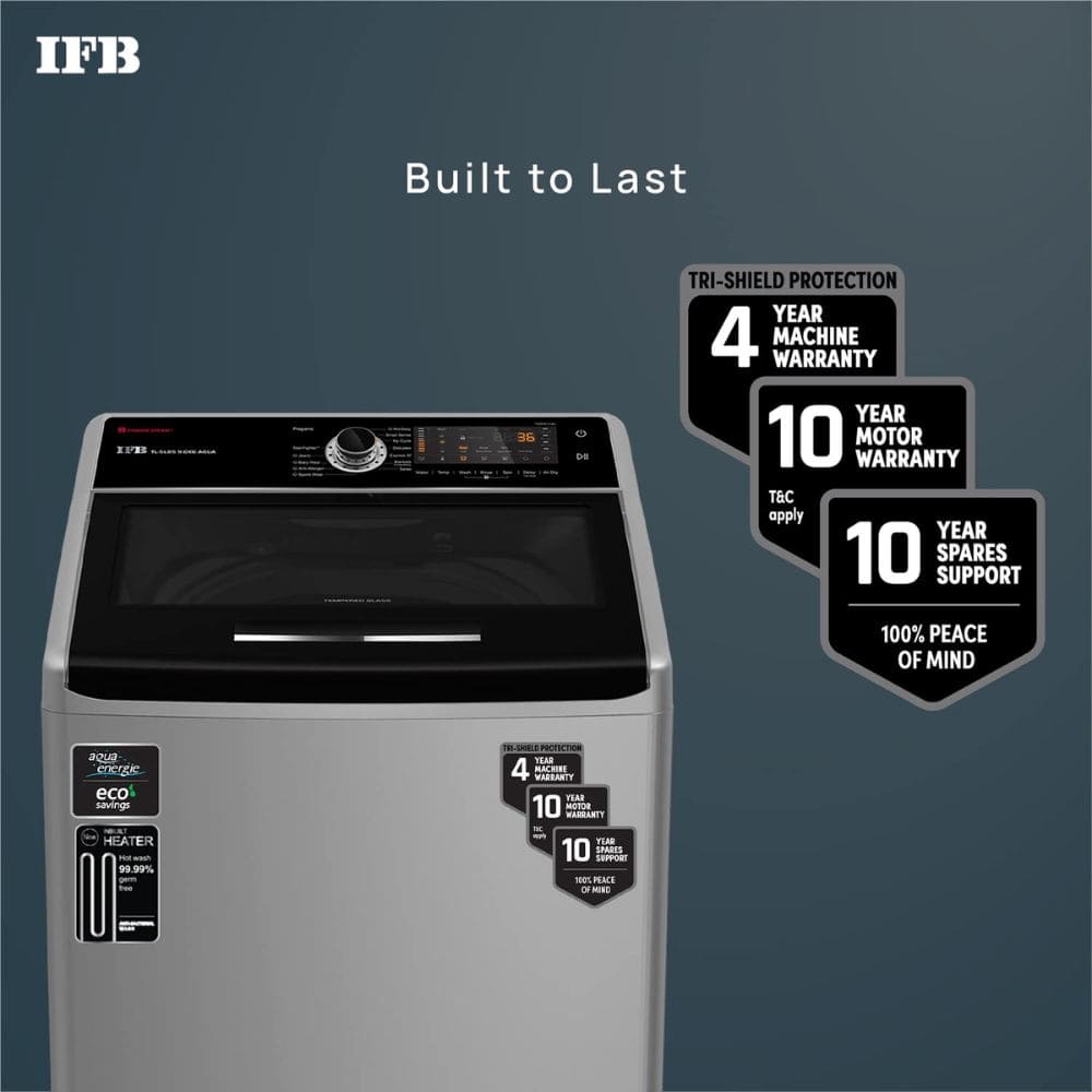 IFB 10 Kg 5 star Fully-Automatic Top Load Washing Machine (TL-S4BLS 10.0KG AQUA, Silver)