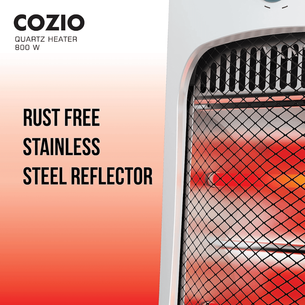 Havells 800 Watts Cozio Quartz Room Heater (GHRGHBGW080, White)