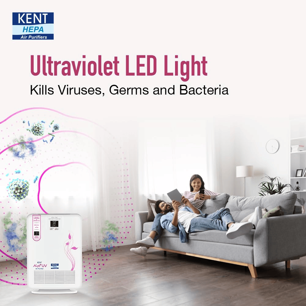 Kent Alps+UV H13 HEPA & Activated Carbon Filters Air Purifier