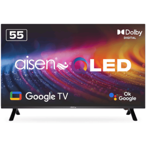 Aisen A55QDS978, 43 Inches 4K Ultra HD QLED TV, Black