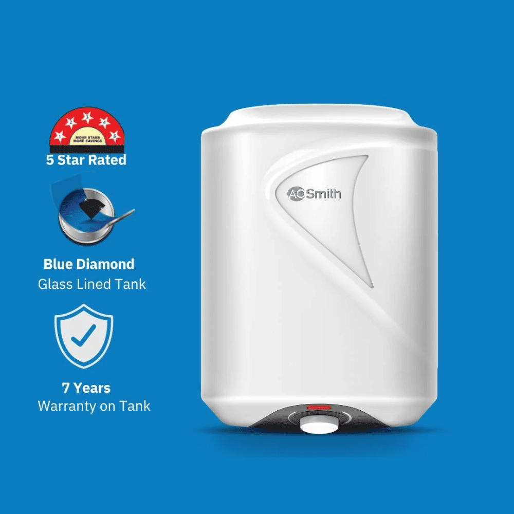 AO Smith Elegance Prime Neo 15 Ltrs Vertical Storage 5 Star Water Heater Geyser