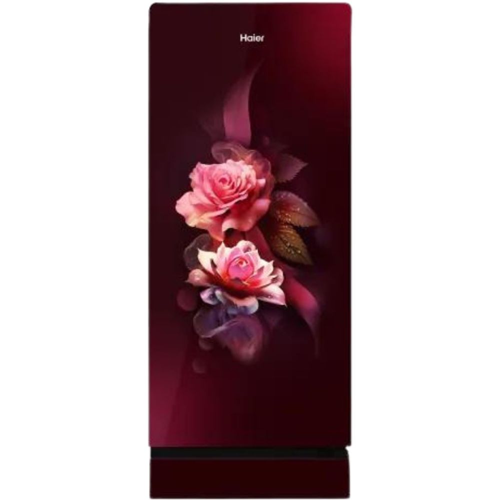 Haier 185 Ltrs 2 Star Inverter Direct Cool Single Door Refrigerator (HRD-2062PRDG, Wine Flower)