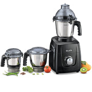 Sujata 1000 Watts motor with double ball-bearings 3 Jars Mixer Grinder (MG02, Black)