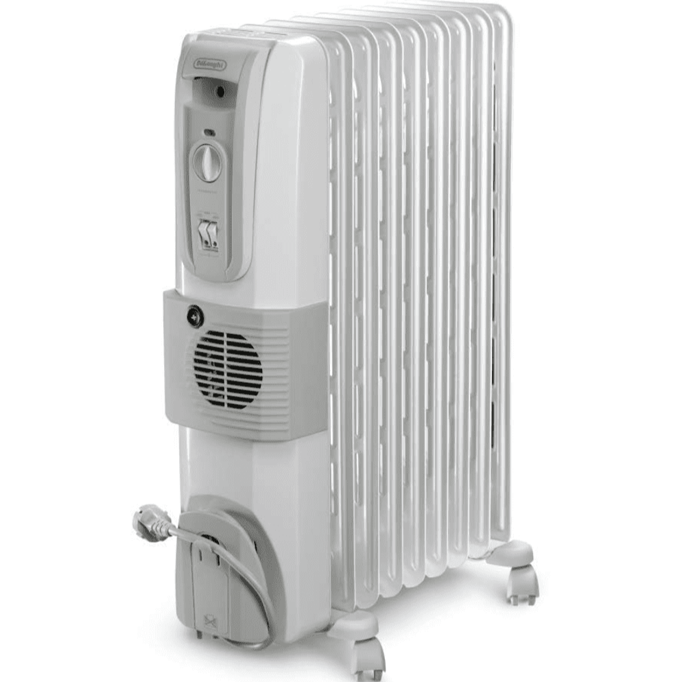 Delonghi 12 Straight Fins, Oil Filled Radiators Room Heater (OFR12, Grey)