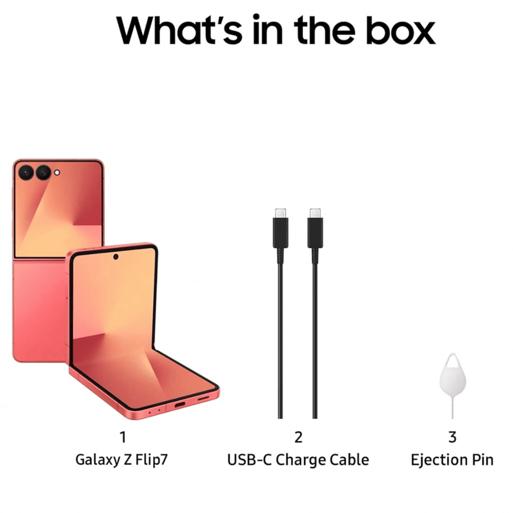 Samsung Galaxy Z Flip7 5G AI Smartphone with Ultra Sleek Design (Blue Shadow, 12GB RAM, 256GB Storage)