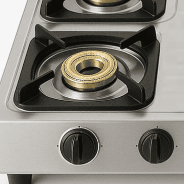 Sujata Cooktop Majestic AI, 4 Burner Auto Ignition Stainless Steel Gas Stove (Silver)