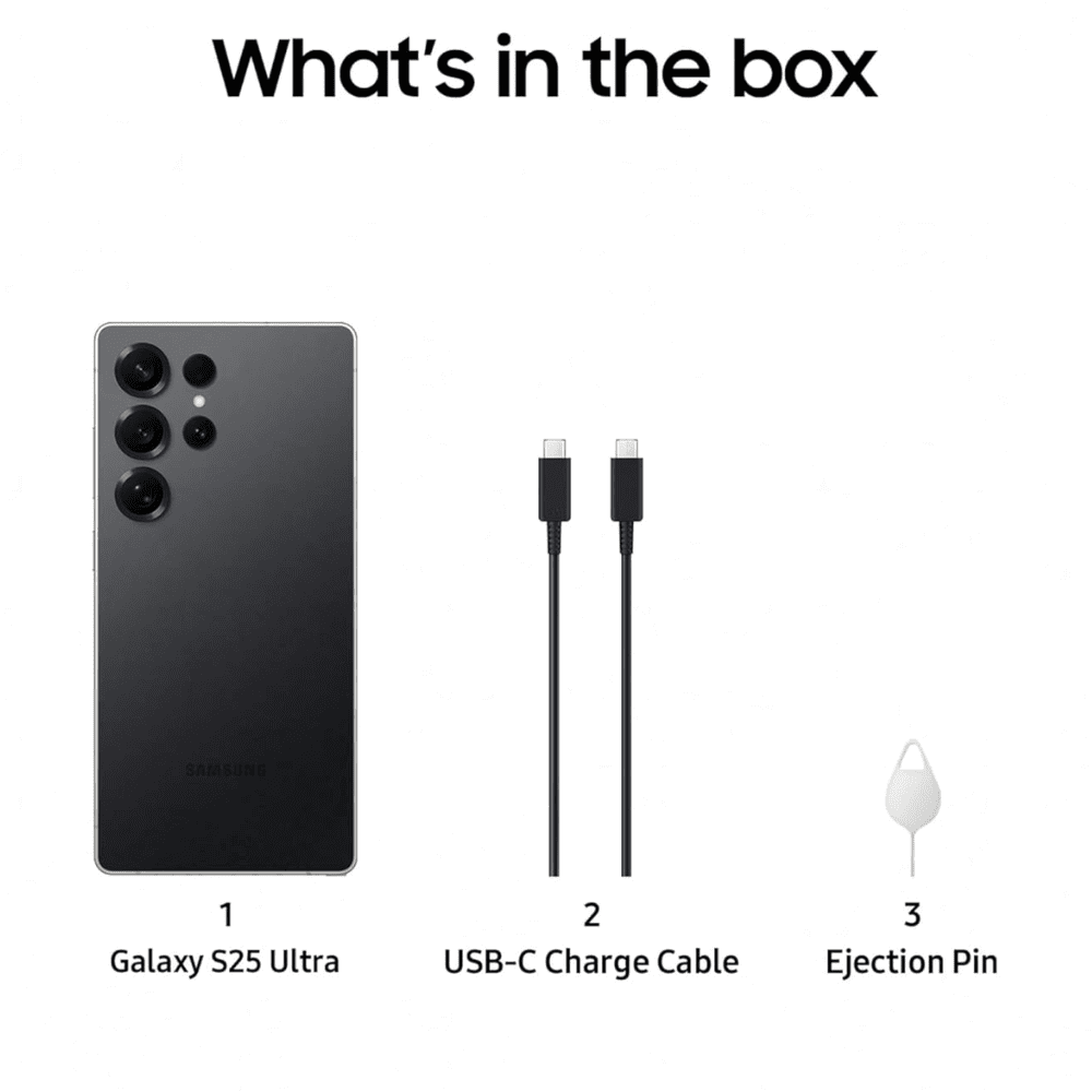 Samsung Galaxy S25 Ultra 5G, 12GB RAM 512GB Storage AI Smartphone, Titanium Silver, Blue,Black