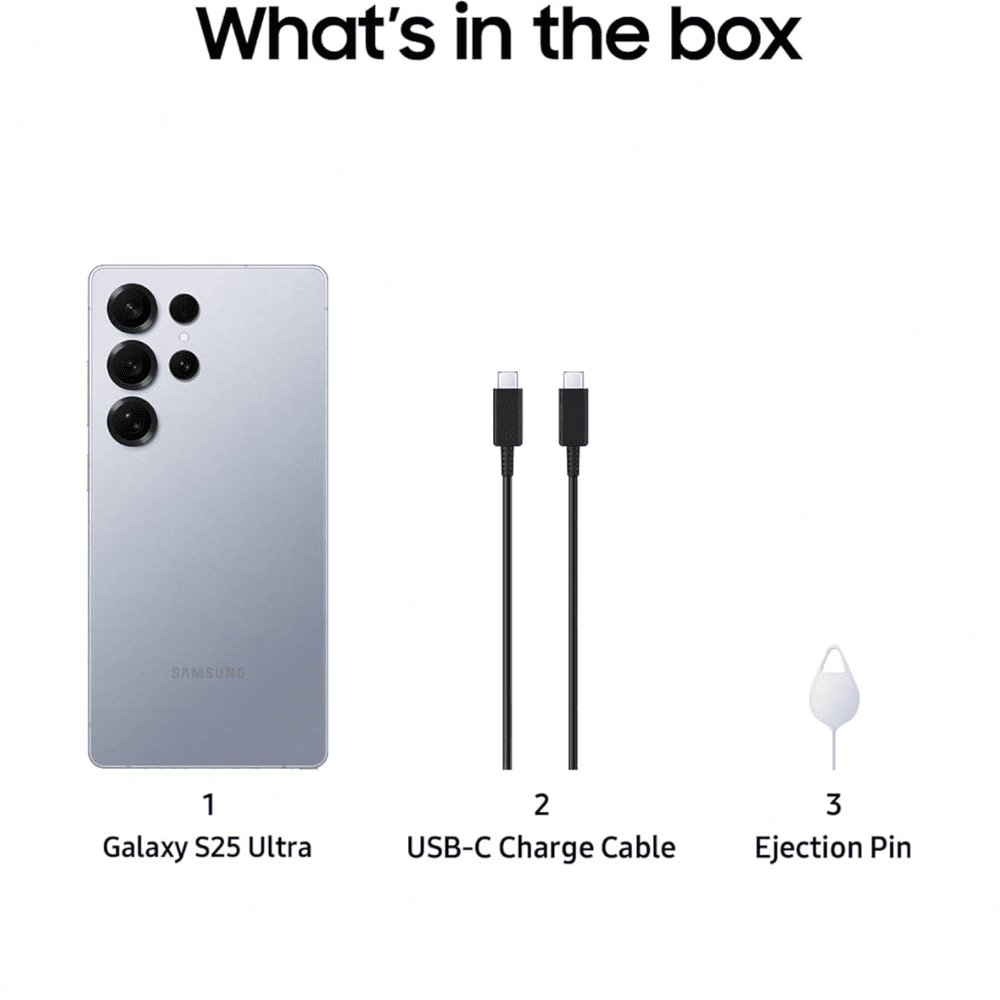 Samsung Galaxy S25 Ultra 5G, 12GB RAM 512GB Storage AI Smartphone, Titanium Silver, Blue,Black