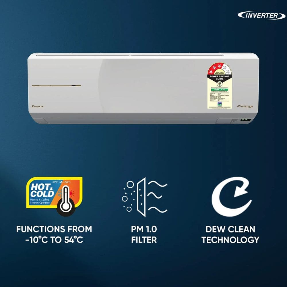 Daikin 2.1 Ton 3 Star Hot & Cold Inverter Split Air Conditioner (FTHT71XV16MAA)