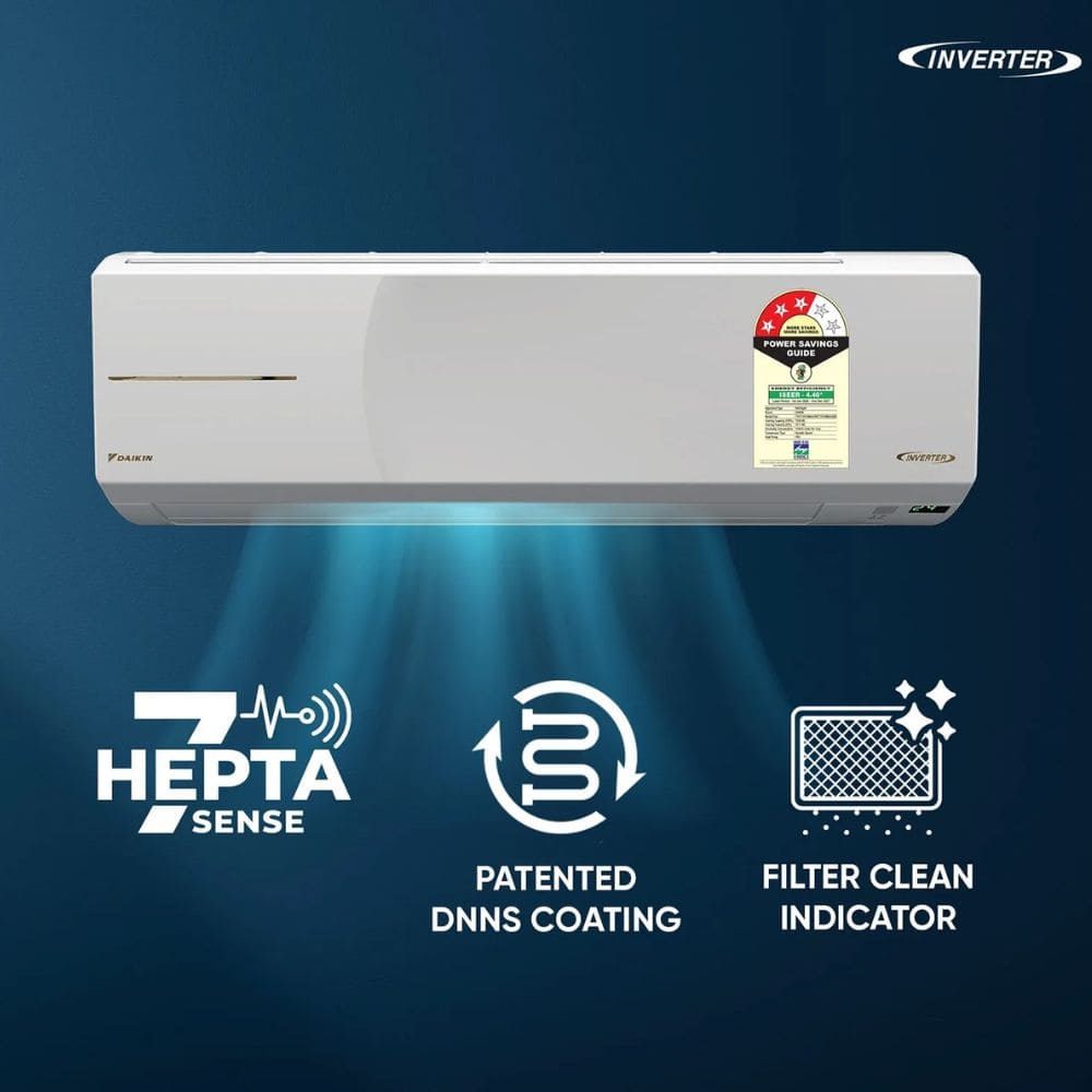 Daikin 2.1 Ton 3 Star Hot & Cold Inverter Split Air Conditioner (FTHT71XV16MAA)