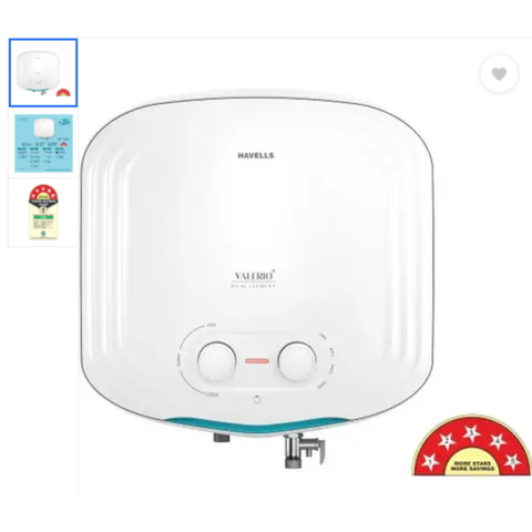 Havells Valerio plus 25 Ltrs Vertical Storage 5 Star Water Heater Geyser