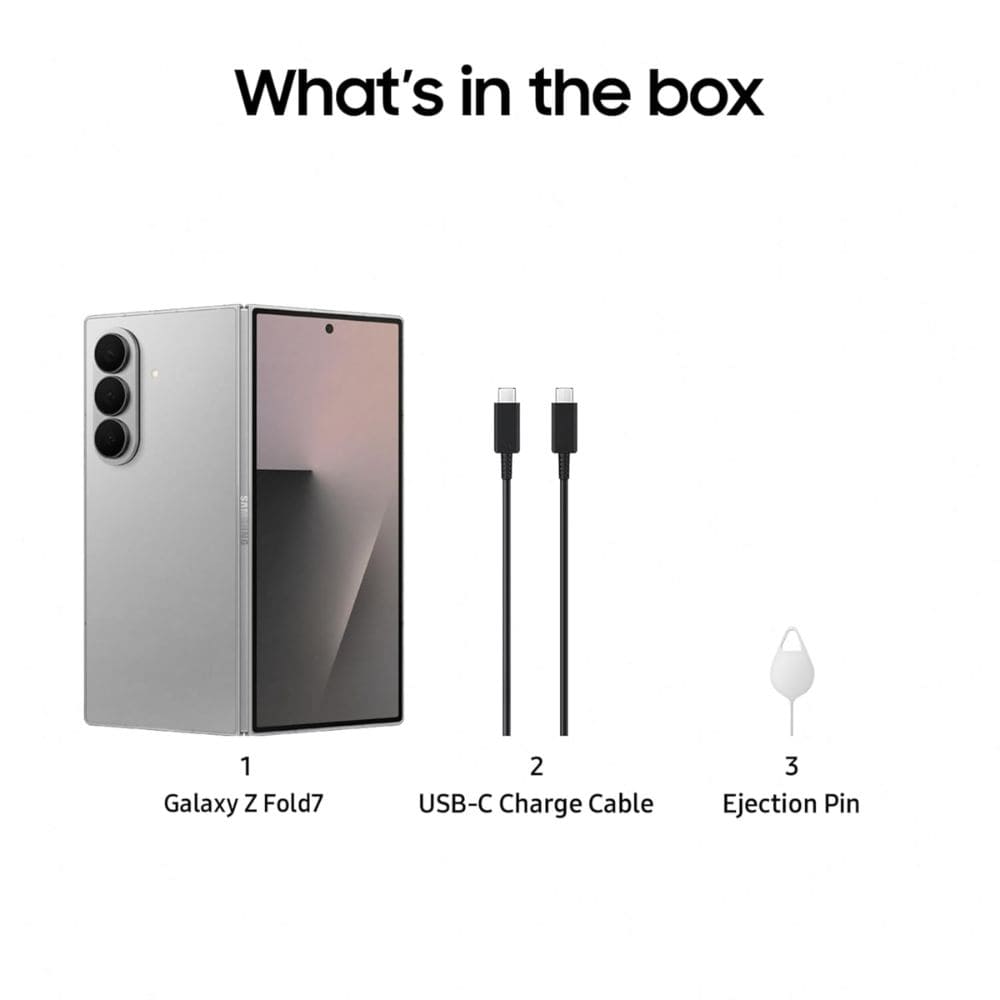 Samsung Galaxy Z Fold7 5G AI Smartphone with Ultra Sleek Design (Blue Shadow, 12GB RAM, 512GB Storage),
